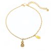 18K Gold Lucky Gourd Wealth Anklet 18K Gold Lucky Gourd Wealth Anklet
