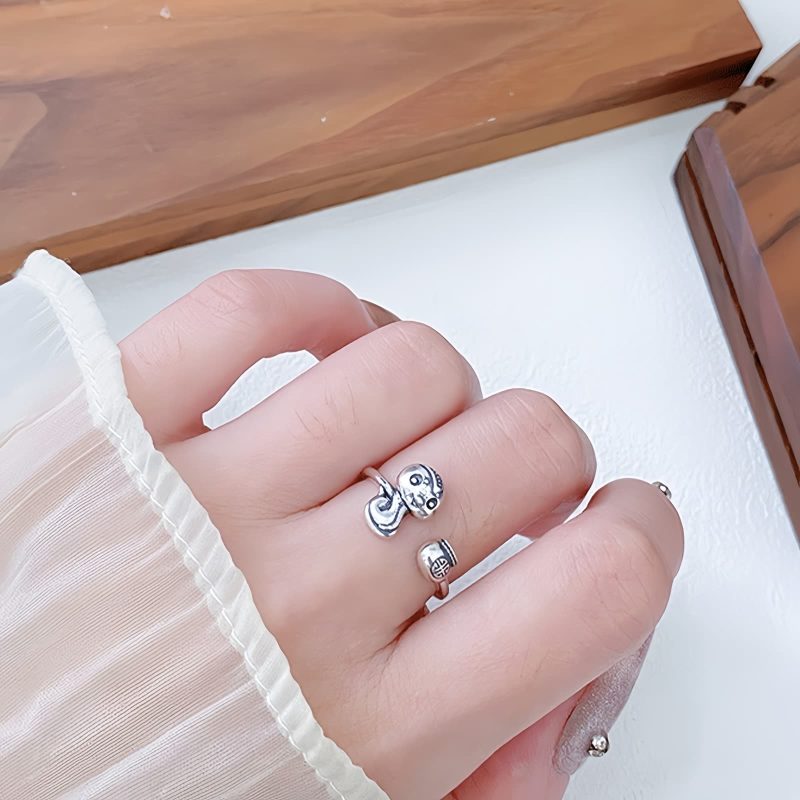 925 Silver Chinese Zodiac Snake Adjustable Ring 925 Silver Chinese Zodiac Snake Adjustable Ring