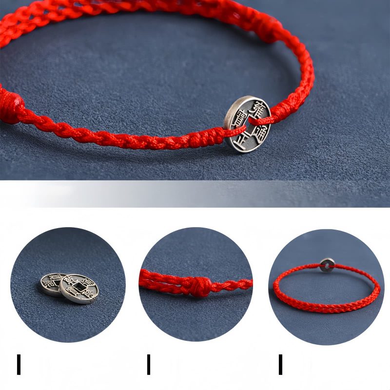 925 Silver Five Emperor Coins Protection Bracelet 925 Silver Five Emperor Coins Protection Bracelet