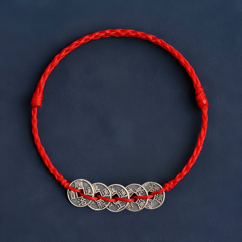 925 Silver Five Emperor Coins Protection Bracelet 925 Silver Five Emperor Coins Protection Bracelet