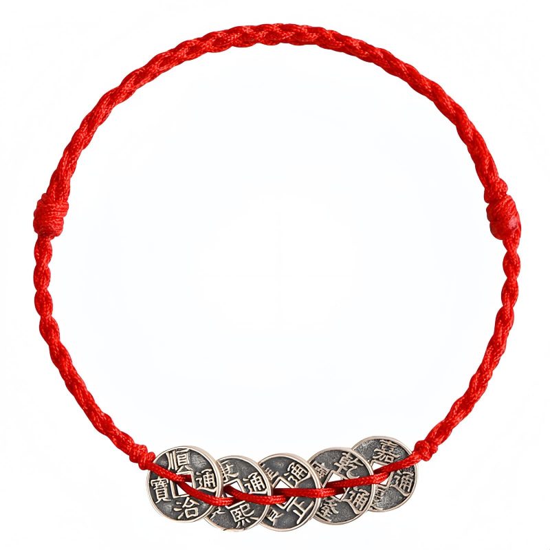 925 Silver Five Emperor Coins Protection Bracelet 925 Silver Five Emperor Coins Protection Bracelet