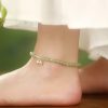 925 Silver Natural Hetian Jade Prosperity Anklet 925 Silver Natural Hetian Jade Prosperity Anklet