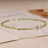 925 Silver Peridot Peace Anklet 925 Silver Peridot Peace Anklet