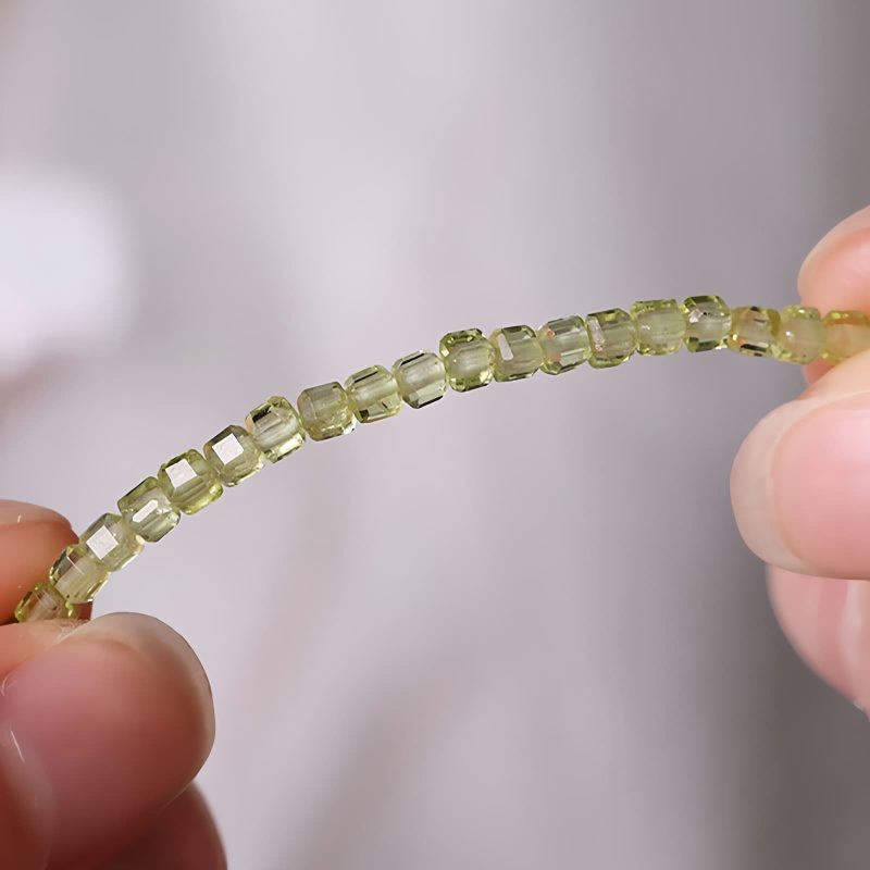 925 Silver Peridot Peace Anklet 925 Silver Peridot Peace Anklet