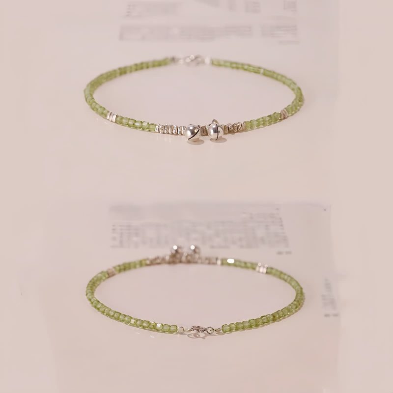 925 Silver Peridot Peace Anklet 925 Silver Peridot Peace Anklet