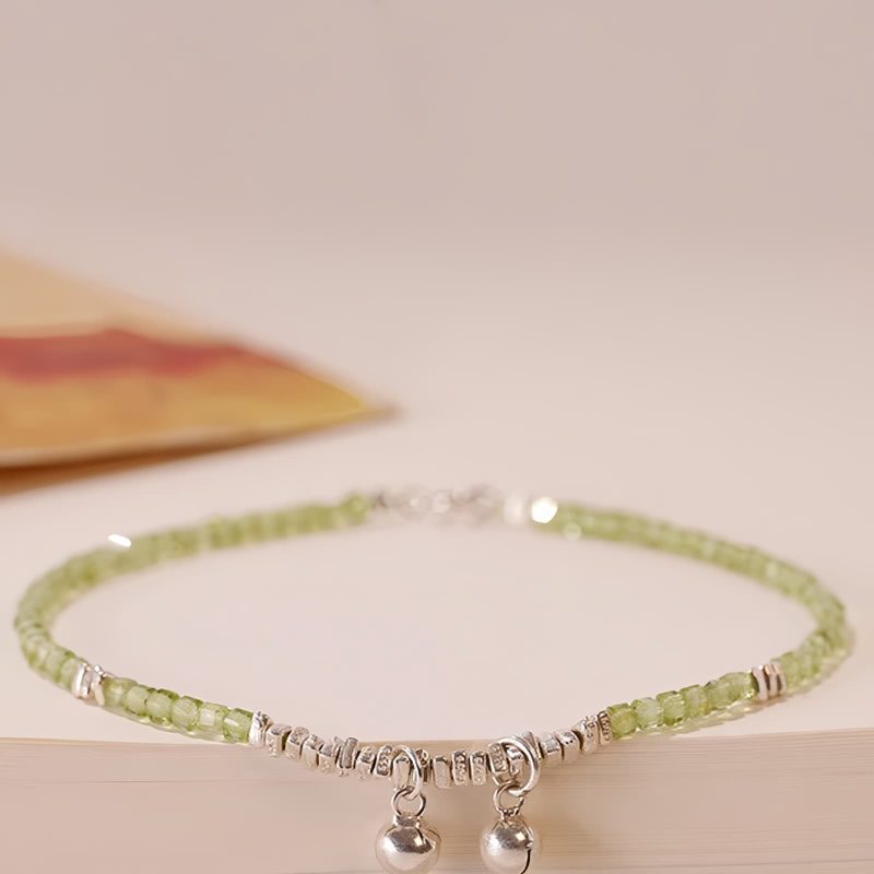 925 Silver Peridot Peace Anklet 925 Silver Peridot Peace Anklet