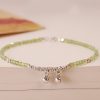 925 Silver Peridot Peace Anklet 925 Silver Peridot Peace Anklet
