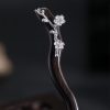 925 Silver Plum Blossom Hairpin 925 Silver Plum Blossom Hairpin