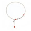 925 Silver Red Agate Peace Anklet 925 Silver Red Agate Peace Anklet