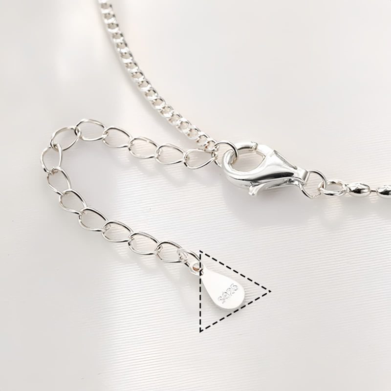 925 Silver Red Agate Peace Anklet 925 Silver Red Agate Peace Anklet