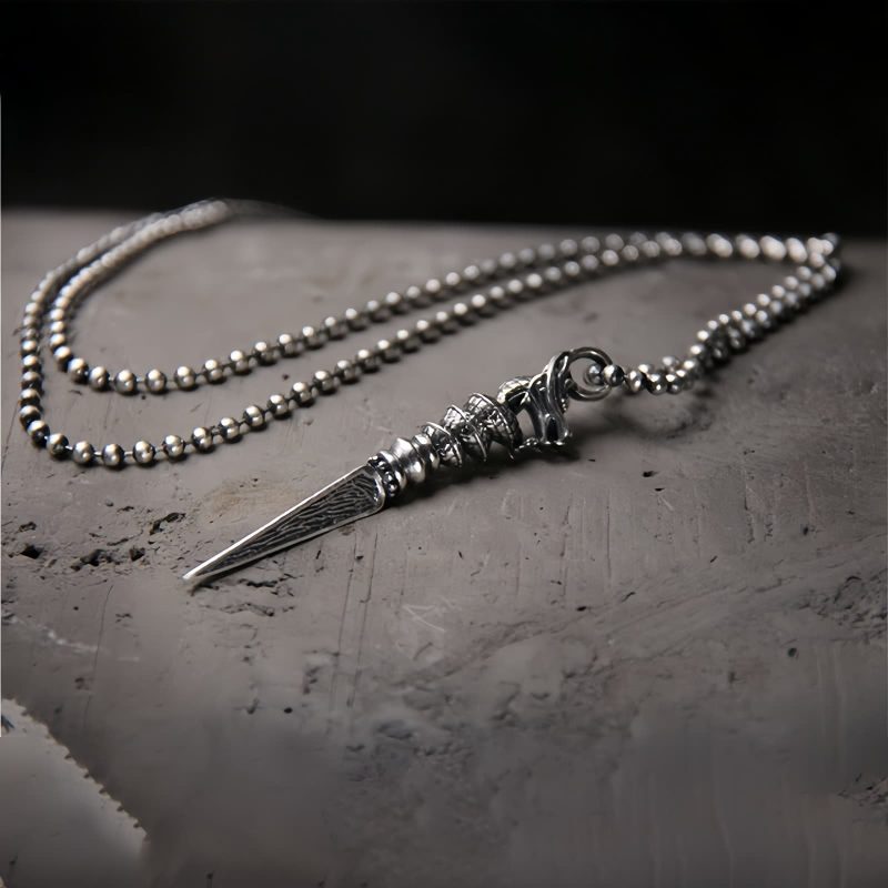 925 Silver Year of the Dragon Dorje Vajra Necklace Pendant 925 Silver Year of the Dragon Dorje Vajra Necklace Pendant