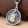 925 Silver Zakiram Goddess of Wealth Dorje Vajra Necklace Pendant 925 Silver Zakiram Goddess of Wealth Dorje Vajra Necklace Pendant