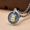925 Silver Zakiram Goddess of Wealth Dorje Vajra Necklace Pendant 925 Silver Zakiram Goddess of Wealth Dorje Vajra Necklace Pendant