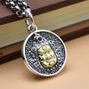 925 Silver Zakiram Goddess of Wealth Dorje Vajra Necklace Pendant 925 Silver Zakiram Goddess of Wealth Dorje Vajra Necklace Pendant