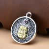 925 Silver Zakiram Goddess of Wealth Dorje Vajra Necklace Pendant 925 Silver Zakiram Goddess of Wealth Dorje Vajra Necklace Pendant