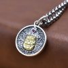 925 Silver Zakiram Goddess of Wealth Dorje Vajra Necklace Pendant 925 Silver Zakiram Goddess of Wealth Dorje Vajra Necklace Pendant