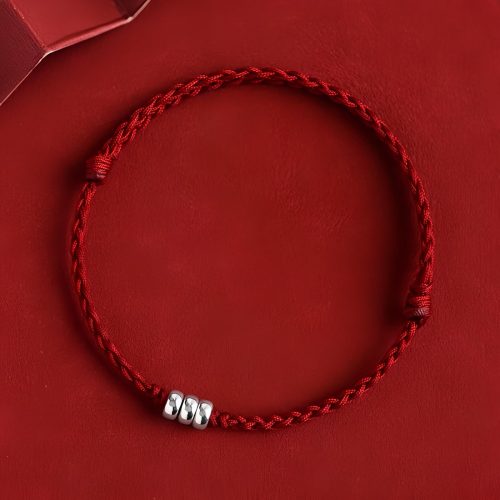 925スターリングシルバー 編み込み守護ブレスレット 925スターリングシルバー 編み込み守護ブレスレット