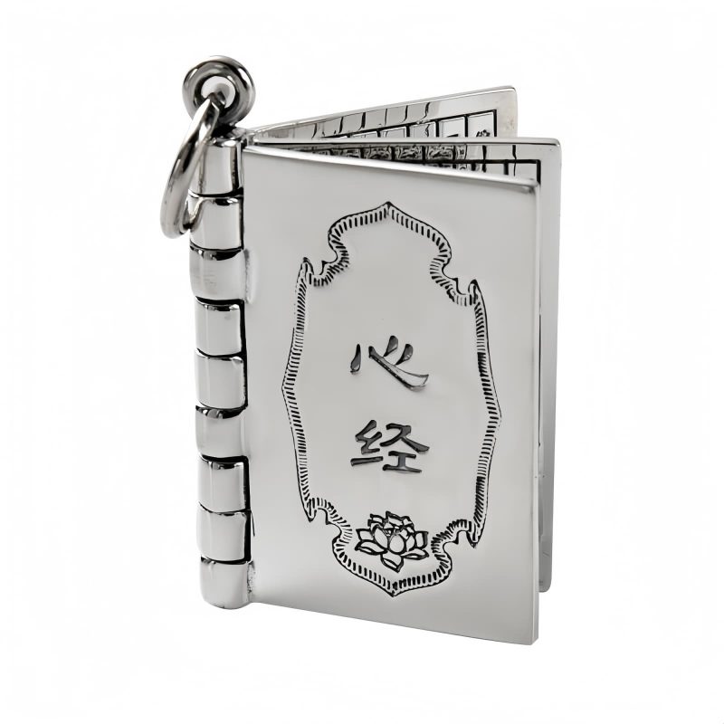 990 Silver Heart Sutra Lotus Peace Necklace 990 Silver Heart Sutra Lotus Peace Necklace