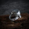 Anillo de Protección Máscara de Sanxingdui en Plata de Ley 999 999 Silver Sanxingdui Mask Protection Ring