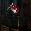 Antiquity Red Flowers Pearl Hair Clip Antiquity Red Flowers Pearl Hair Clip