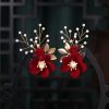 Antiquity Red Flowers Pearl Hair Clip Antiquity Red Flowers Pearl Hair Clip