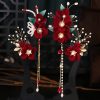 Antiquity Red Flowers Pearl Hair Clip Antiquity Red Flowers Pearl Hair Clip