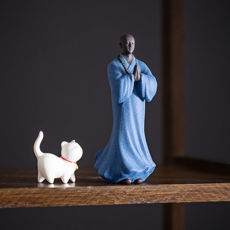 Ceramic Compassion Meditating Monk Decoration Ceramic Compassion Meditating Monk Decoration