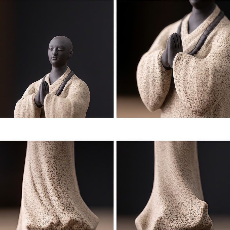 Ceramic Compassion Meditating Monk Decoration Ceramic Compassion Meditating Monk Decoration