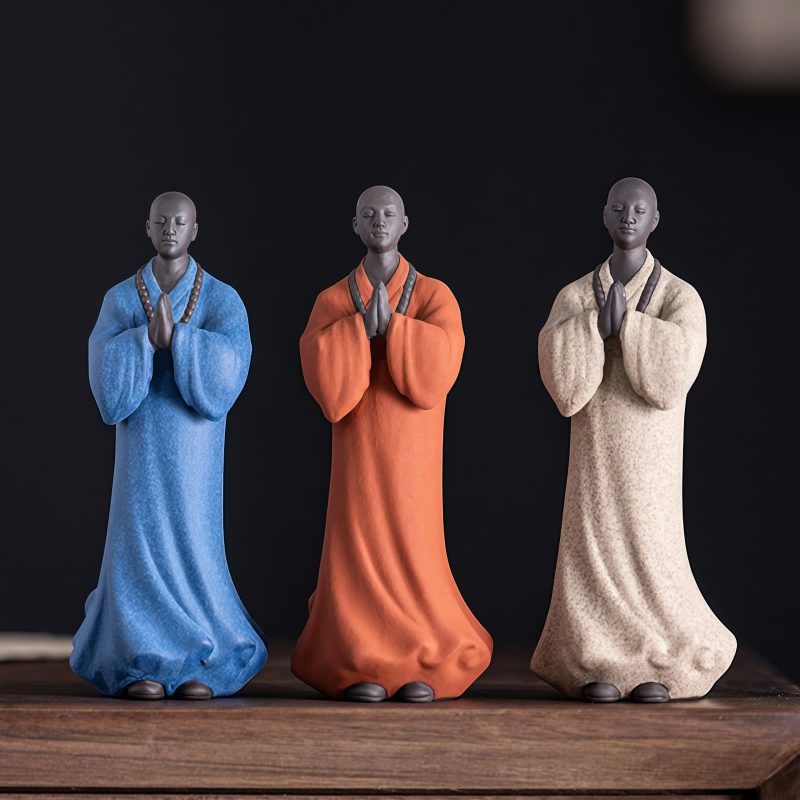 Ceramic Compassion Meditating Monk Decoration Ceramic Compassion Meditating Monk Decoration