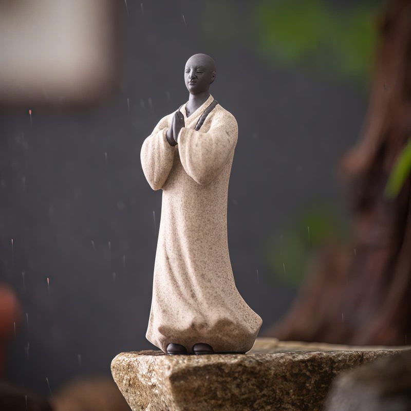 Ceramic Compassion Meditating Monk Decoration Ceramic Compassion Meditating Monk Decoration