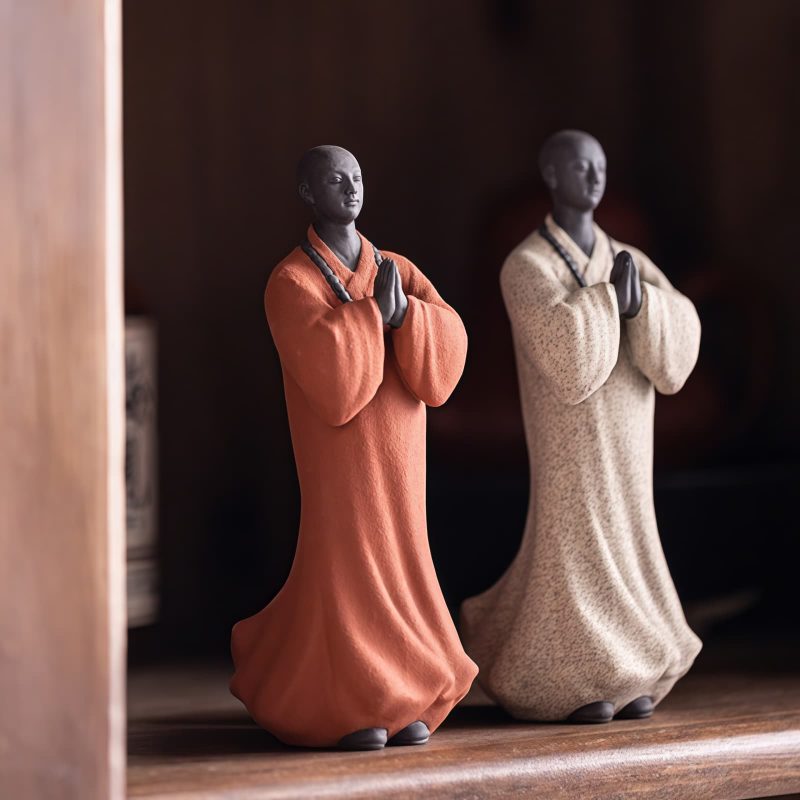 Ceramic Compassion Meditating Monk Decoration Ceramic Compassion Meditating Monk Decoration