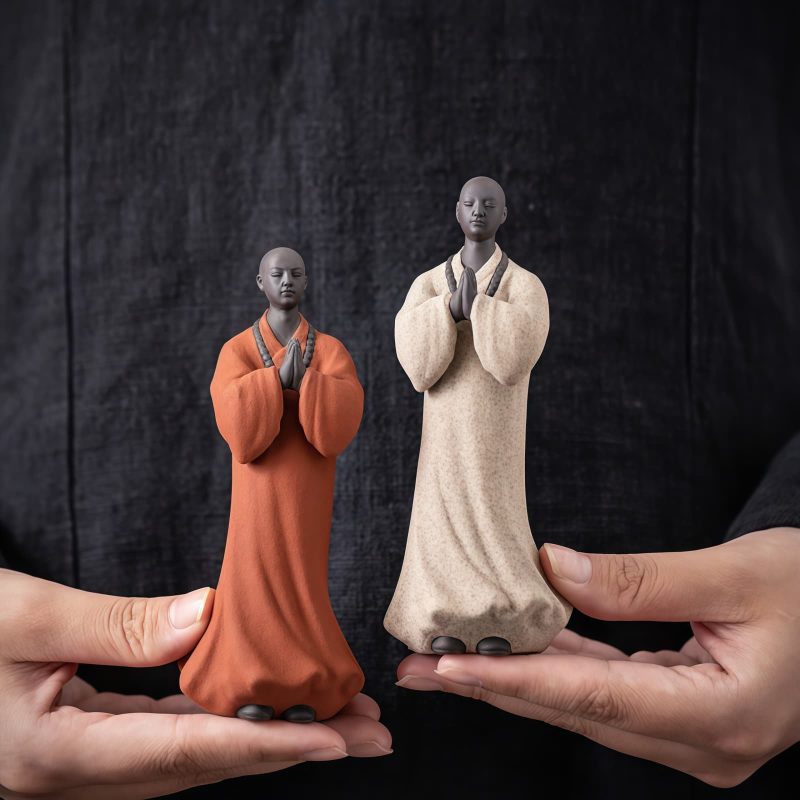 Ceramic Compassion Meditating Monk Decoration Ceramic Compassion Meditating Monk Decoration