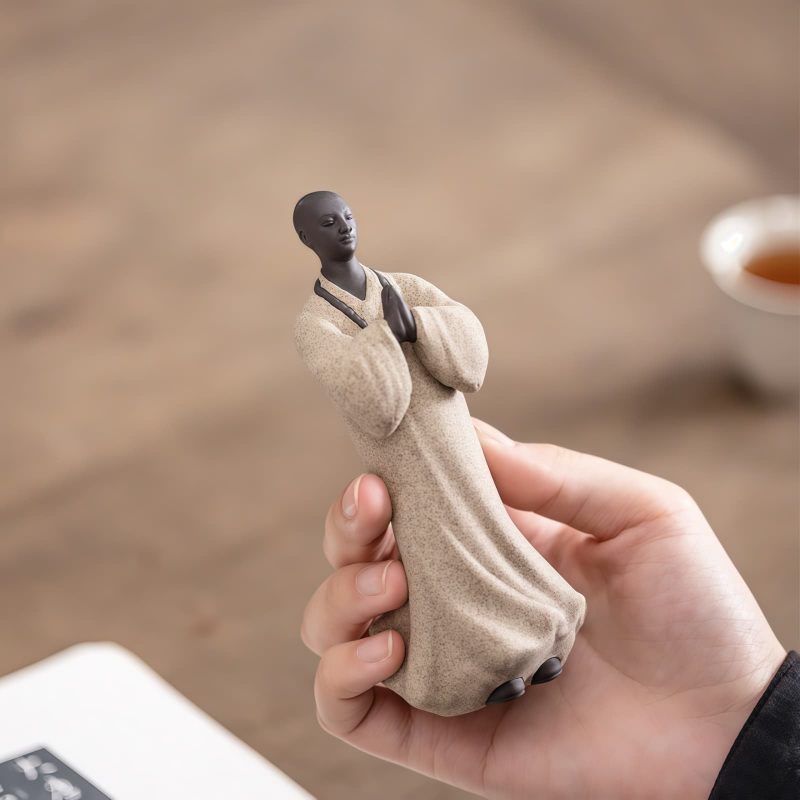 Ceramic Compassion Meditating Monk Decoration Ceramic Compassion Meditating Monk Decoration