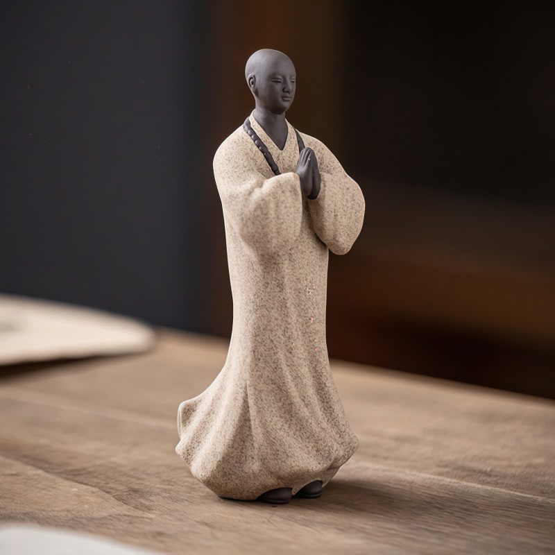 Ceramic Compassion Meditating Monk Decoration Ceramic Compassion Meditating Monk Decoration