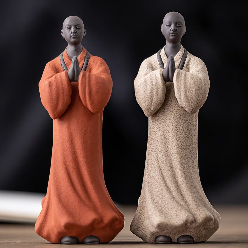 Ceramic Compassion Meditating Monk Decoration Ceramic Compassion Meditating Monk Decoration