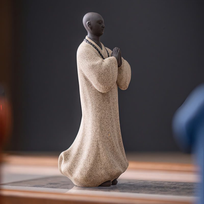 Ceramic Compassion Meditating Monk Decoration Ceramic Compassion Meditating Monk Decoration