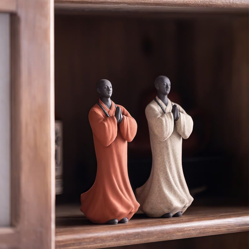 Ceramic Compassion Meditating Monk Decoration Ceramic Compassion Meditating Monk Decoration