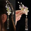 Pinza de Pelo con Conejo y Perlas: Elegancia Tradicional China Chinese Flower Pearl Rabbit Hair Clip