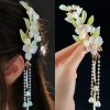 Pinza de Pelo con Conejo y Perlas: Elegancia Tradicional China Chinese Flower Pearl Rabbit Hair Clip