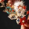 Classical Chinese Red Flower Butterfly Hair Clip Classical Chinese Red Flower Butterfly Hair Clip