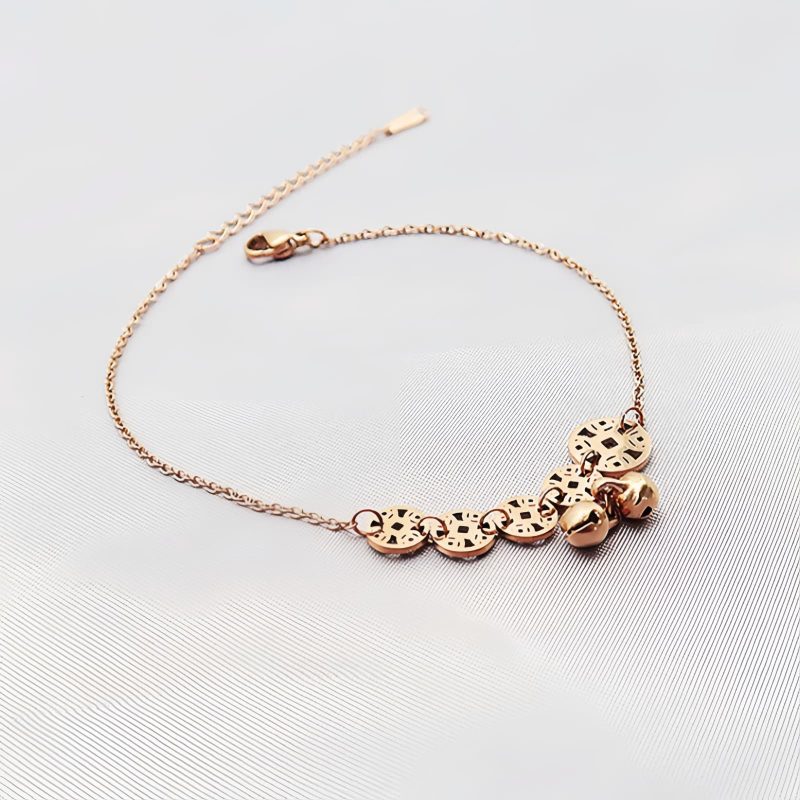 Traditional Copper Coins Bell Charm Anklet Traditional Copper Coins Bell Charm Anklet