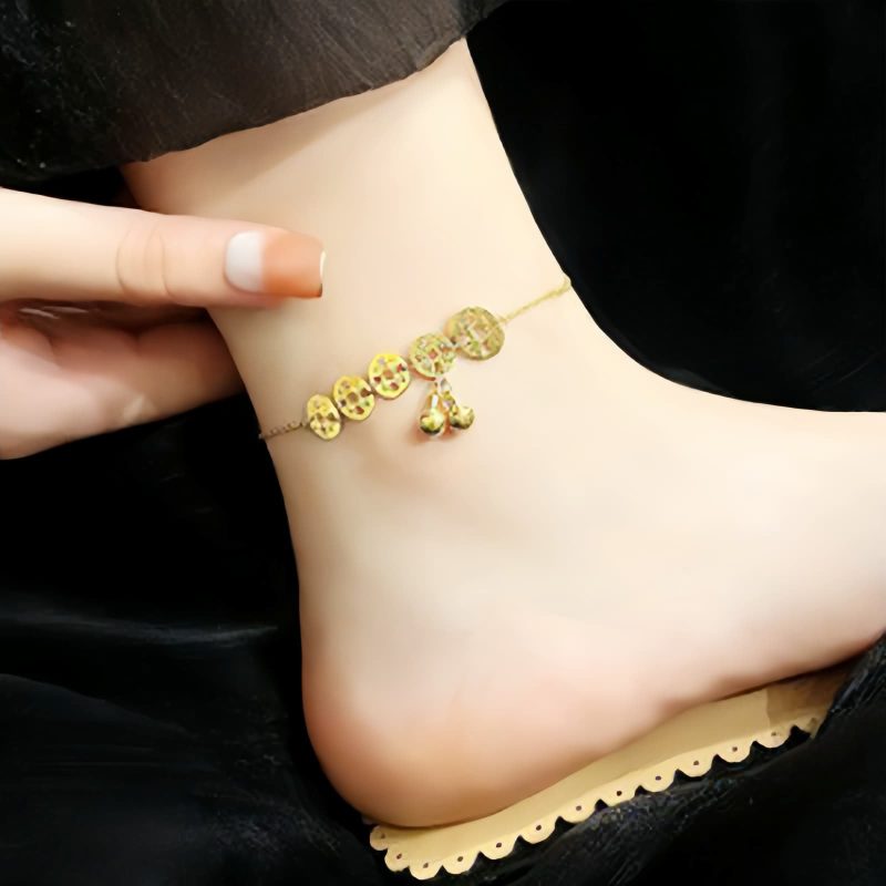 Traditional Copper Coins Bell Charm Anklet Traditional Copper Coins Bell Charm Anklet