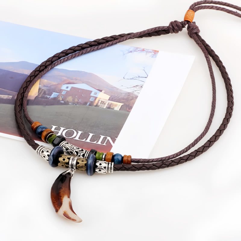 Ethnic Wolf Tooth Wealth Necklace Ethnic Wolf Tooth Wealth Necklace