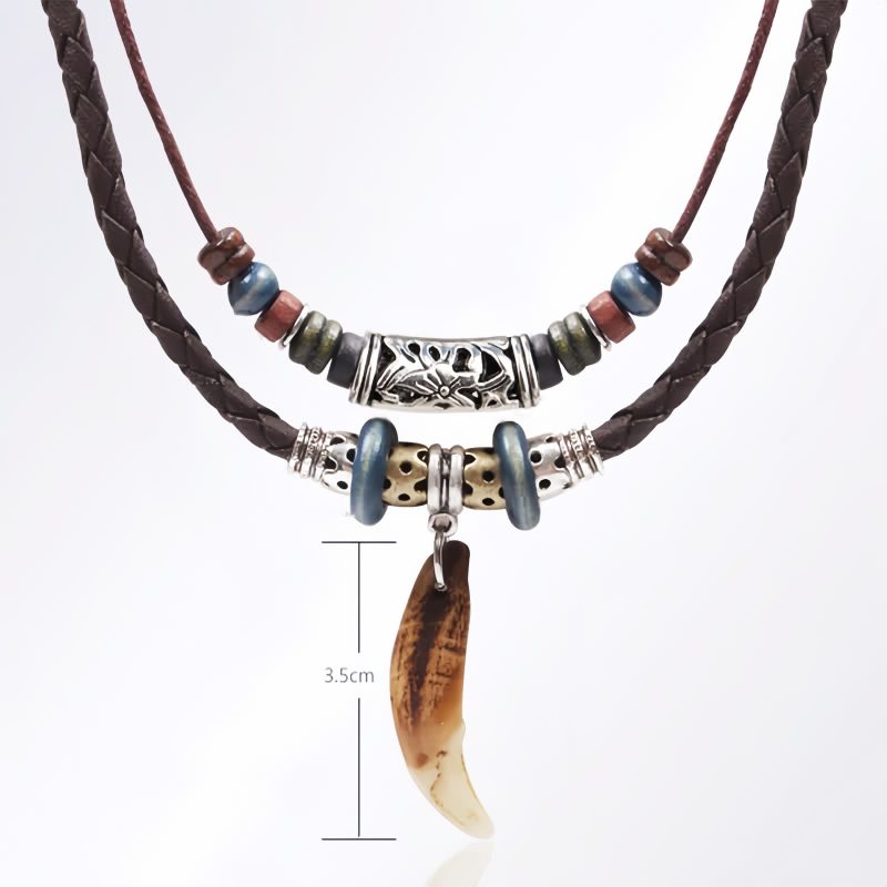 Ethnic Wolf Tooth Wealth Necklace Ethnic Wolf Tooth Wealth Necklace