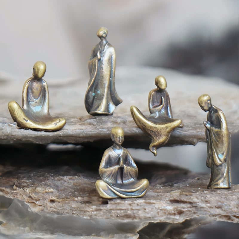 Metal Mini Buddha Meditation Statues Set Metal Mini Buddha Meditation Statues Set