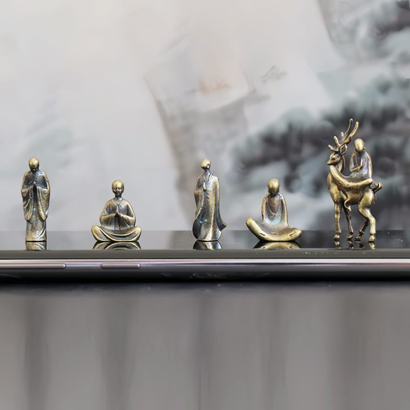Metal Mini Buddha Meditation Statues Set Metal Mini Buddha Meditation Statues Set