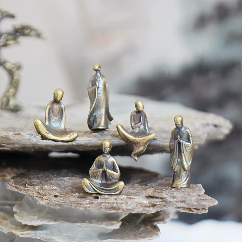 Metal Mini Buddha Meditation Statues Set Metal Mini Buddha Meditation Statues Set