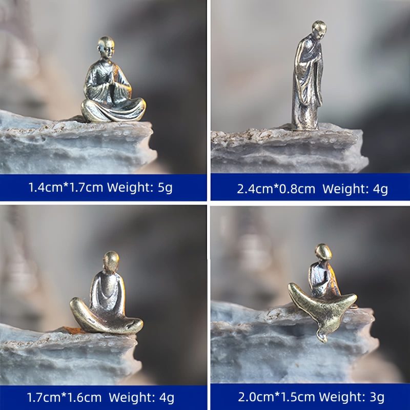 Metal Mini Buddha Meditation Statues Set Metal Mini Buddha Meditation Statues Set