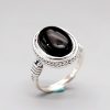 Natural Black Onyx Adjustable Protection Ring Natural Black Onyx Adjustable Protection Ring