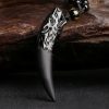 Natural Ice Obsidian Wolf Tooth Courage Pendant Natural Ice Obsidian Wolf Tooth Courage Pendant